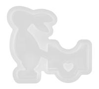 TOYANDONA Moule en Silicone Lapin pour Amis, Forme de Lapin, Blanc | Moule Époxy Soi-même, Coulée Silicone, Facile à Nettoyer, Flexible, pour Bonbons et Chocolats