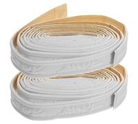 TOYANDONA Moulure Murale Pack de 2 Rouleaux Adhesive en Écume Blanche Auto-adhésive, Facile à Utiliser, Bords de Murs et Crevices la Maison L'hôtel