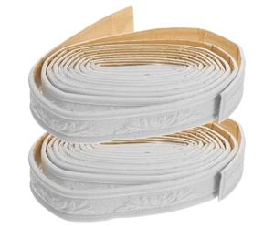 TOYANDONA Moulure Murale Pack de 2 Rouleaux Adhesive en Écume Blanche Auto-adhésive, Facile à Utiliser, Bords de Murs et Crevices la Maison L'hôtel