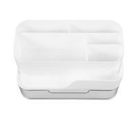 TOYANDONA Organisateur de Bureau Multifonction en Plastique Mini-Tiroirs Boîte de Rangement pour Cosmétiques Compacte et Compartimentée Petite Boîte de Rangement pour Bureau Couleur Ivoire