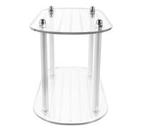 TOYANDONA Organisateur de Comptoir de Salle de Bain à Deux Niveaux Pet | Acier Inoxydable, Design Multi Couche Simple, pour Cosmétiques et Body Wash, Grand Format