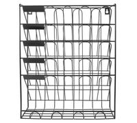 TOYANDONA Organisateur Mural Support Pratique en Fer Noir pour Bureau et Mur, Trieur de Courrier Vertical sans Bavure pour Dossiers et Papiers
