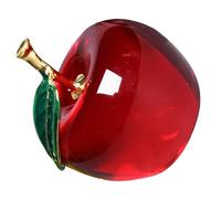 TOYANDONA Ornement Décoratif Pomme en Cristal Translucide Scintillant, Sculpture Fruit pour Maison Neuve et Mariages, Apportant Chance et Énergie