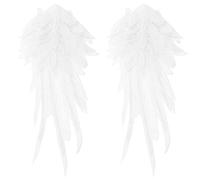 TOYANDONA Paire de Barrettes Brodées D’ailes D’ange Blanches, Petite Pince à Cheveux Réutilisable pour Cosplay et Décoration de Fête, Accessoire Coiffure Élégant et Résistant pour Photo