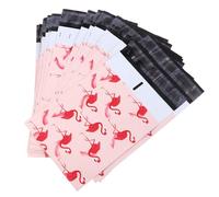 TOYANDONA Paquet D'expédition Auto-adhésif Imprimé Flamant Rose 50 Pièces en Pvc Fermeture Étanche pour Emballage Commercial et Livraison Sécurisée