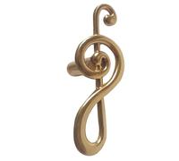 TOYANDONA Petit Bouton de Meuble en Laiton, Forme Note Vintage pour Tiroirs | Finition Or, Surface Lisse, Style Ferme et Moderne, pour Portes de Bibliothèque Cuisine