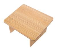 TOYANDONA Petit Marche Repose-Pied Minimaliste et Élégant Pied en Bois Beige, Tabouret Robuste et Facile à Ranger pour Bureau ou Maison