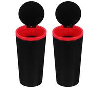 TOYANDONA Petite Poubelle de Voiture avec Couvercle 2 Pièces | PP et ABS, Format pour Porte-gobelet, Usage en Voiture la Maison, Lot de Deux pour Conducteurs