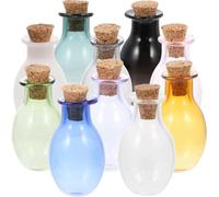 TOYANDONA Petites Bouteilles en Verre avec Bouchon en Liège Lot de 10 Mini Fioles Décoratives Multifonctionnelles pour Présents et Décorations