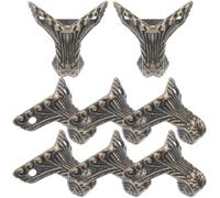 TOYANDONA Pieds de Meubles pour Alliage de Zinc Doré 8pcs Vintage Protection d'angle et Support Fixe Meubles Rétro Élégants