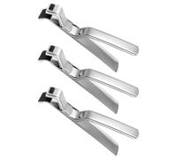 TOYANDONA Pince Anti-brûlure en Acier Inoxydable 3pcs, Accessoire la Cuisine Pliable Multifonction pour Plaques de Cuisson, Four Micro-ondes et Plateau de Cuisson