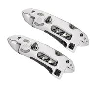 TOYANDONA Pince Multifonction Outils Multi-usages Pratiques 2 Pièces Portable en Acier Inoxydable Argenté pour Projets de Réparation DIY et Pêche