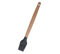 TOYANDONA Pinceau à Huile de Badigeon Silicone, Pinceau Barbecue, Manche en Bois, Brosse à Pâtisserie, Poils Flexibles, Anti-Perte, Cuisine et Cuisson