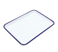 TOYANDONA Plat à Four en Émail Blanc Réutilisable, Surface Lisse, Robuste | Plateau de Cuisson Simple et Propre, Usage au Four, Design Professionnel, Lavable, Résistant à L'usure