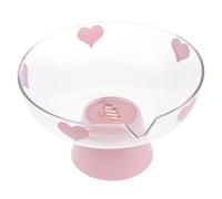 TOYANDONA Plateau à Fruits Élégant avec Égouttoir en Plastique Réutilisable Rose de Cœur, Support de Rangement Multifonctionnel pour Bureau et Événements