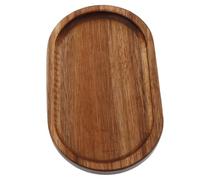 TOYANDONA Plateau de Présentation en Bois, Plateau Décoratif Ovale, Khaki, Rangement Multifonction, Diffusion de Parfum, Aromathérapie, pour Objets Décoratifs et Huiles Essentielles, Maison