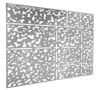 TOYANDONA Pochoirs Résistants et Faciles à Nettoyer Camouflage en Acier Inoxydable Argenté pour Activités DIY et Artisanat Compatible Bois et Tissu