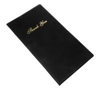 TOYANDONA Porte-cartes de Caisse Enregistreuse Noir en Pvc Élégant pour Organiser Documents et Tenir Boissons, Couverture de Menu Restaurant Classique pour Service Professionnel