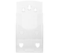 TOYANDONA Porte-documents Mural Transparent A6 2 Niveaux en Acrylique, Présentoir à Flyers et Dossiers Design Incliné, Support Pratique pour Rangement de Documents, Usage en Bureau et Salle
