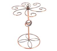 TOYANDONA Porte-verres de Bar Inversé en Acier Inoxydable, Style Vintage | Rangement Stable pour Verres à Pied, Base Ronde, Présentation Soignée, Design Chic pour Bar Cuisine