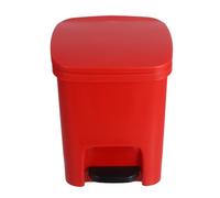 TOYANDONA Poubelle à Couvercle Poussoir 10 L en Plastique Rouge Cuisine | Design Moderne Rectangulaire, Pédale Pratique, Joint Anti-odeurs, Usage Salon et Bureau, Vidage Espacé