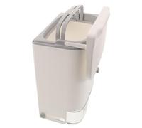 TOYANDONA Poubelle Murale Cuisine 7l en Plastique avec Couvercle Blanc | Fixation Discrète pour Placard, Compartiment de Rangement 2l Intégré, Ouverture Silencieuse, Usage en Cuisine Moderne