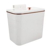 TOYANDONA Poubelle Suspendue avec Couvercle 7 L en Plastique Blanc | Accroche Murale ou Porte, Usage Maison Cuisine, Design Sobre, Limite les Odeurs