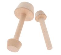 TOYANDONA Poussoir Accessoires Pâtisserie Pratiques Cuisson Maison DIY 2pcs en Bois Double Face Tartelette pour Moules à Tartelettes aux Œufs