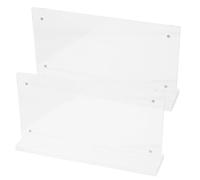 TOYANDONA Présentoir Buffet Traiteur en Acrylique Blanc Double Face Magnétique Autoportant, 2 Pièces, Format 10x20cm, pour Affichage Restaurant et Tables Multiples