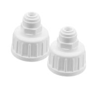TOYANDONA Raccord Brumisateur 2 Pièces, Connecteur Droit PP Blanc 1/4 Pouce, Connexion Stable pour Système de Brumisation et Refroidissement Extérieur