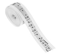 TOYANDONA Ruban Festif Noir et Blanc en Polyester Motif Notes de Musique, Ruban pour Emballage et Loisirs Créatifs, 1 Rouleau Confortable Design Moderne