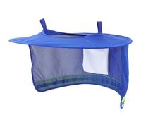 TOYANDONA Sandales Femme été Légères Pare-Soleil à Bords Larges en Polyester et Bandes Réfléchissantes pour Casque de Chantier Bleu, Protection Complète pour Activités Extérieures
