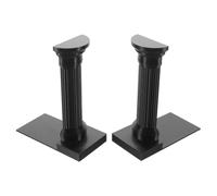 TOYANDONA Serrage-Livres Noir en Pla Colonne Romaine 2 Pièces | Style Antique Vintage, Base Antidérapante, pour Bibliothèque et Bureau