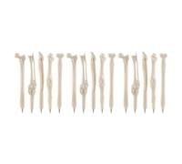 TOYANDONA Set de 15 Stylos à Bille Forme Os Beige 0,7mm en Plastique, Stylo à Bille Créatif pour Étudiants Écriture Fluide, Présent Rentrée Vie Quotidienne
