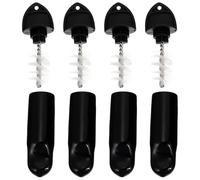 TOYANDONA Set de Nettoyage pour Robinets à Bière en Fût Brosse Flexible et Couvercles en Caoutchouc Noirs, Accessoires Indispensables pour Fête Bière et Bar à Domicile