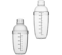 TOYANDONA Shaker à Thé au Lait Transparent PC Gradué 530cc et 700cc, Lot de 2 Set de Set, Agitateur Transparent, Résistant au Gel Chocs, pour Bar et Cocktails