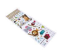 TOYANDONA Sticker Mural Toise Dessin Animé Animaux Jungle Pour Garçon Et Filles, Pvc Amovible, Décoration Chambre Bébé, Échelle De Mesure Interactive, Ambiance Ludique Éducative,