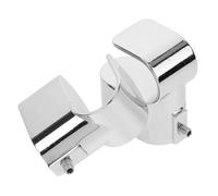 TOYANDONA Support de Bride pour Tringle de Placard en Alliage de Zinc 2 pièces, Bride renforcée, Finition Brillante, Support de tiges, Fixation Angle, pour Dressing et Salle de Bain