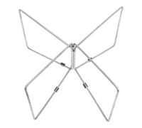 TOYANDONA Support de Camping Pliable en Acier Inoxydable pour Extérieur | Résistant à L’humidité, Rangement Multifonction, Argenté, pour Activités en Plein Air et Camping