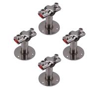 TOYANDONA Support de Tuyauterie en Acier Inoxydable 304, Résistant la Corrosion, 4pcs Clip de Fixation et Base, Montage Mural ou Plafond pour Industrie Chimique