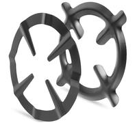 TOYANDONA Support Pour Cafetière à Gaz Et Casseroles En Fonte Noire, Antidérapant Et Résistant Haute Température, Accessoires Pour Cuisinière à Gaz, Usage Domestique, Lot De 2 Pièces