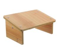 TOYANDONA Tabouret Roulant en Bois Portable pour Bureau et Maison, Repose-Pied Confortable en Bois Khaki, Améliore la Posture et Facilite Le Changement de Chaussures