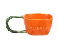 TOYANDONA Tasse en Céramique Citrouille Halloween Anse Surdimensionnée, Capacité 300ml, Surface Lisse Facile à Nettoyer, pour Usage Quotidien ou Restaurant