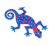 TOYANDONA Tenture Murale Gecko En Fer Forgé Jardin De Fées Gonflable Squelette Trou Animaux La Commode Lampe Figurine Farci Autocollant Mural Peluche Ornement De Voiture De Dragon Zoo Le Fer