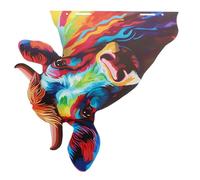 TOYANDONA Tête de Vache Décorative Murale en Fer Forgé Marron Sculpture Métallique Extérieure pour Jardin et Balcon Décoration Murale Artistique en Métal Présent Pendaison de Crémaillère