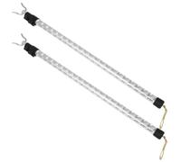 TOYANDONA Tringle Penderie Extensible en Alliage D'aluminium Argenté 2pcs, Perche Télescopique Crochet pour Vêtements, Pratique pour Maison et Vêtements