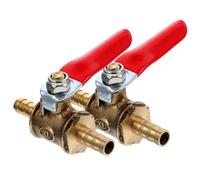 TOYANDONA Vanne à Bille en Cuivre Rouge 2pcs, Résistante la Corrosion, Diamètre Nominal 6mm, pour Systèmes de Tuyauterie et Alimentation en Gaz et Huile