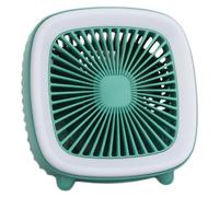 TOYANDONA Ventilateur Multifonctionnel Fiable et Sûr Vert USB Portable avec Lampe LED Vintage en Plastique, Mini Ventilateur de Table pour Fête Bureau