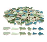 TOYANDONA Verte Carreaux de Mosaïque en Céramique Irréguliers pour | Finition Brillante, Pièces Résistantes et Polies, pour Pots de Fleurs, Sous-verres, Art de Table