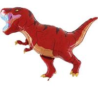 Toyland® 99 cm (39") Ballon en aluminium en forme de dinosaure T-Rex rouge - Décorations de fête